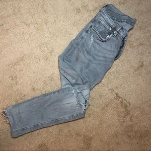 H&M Gray Ripped Jeans (Size 34)